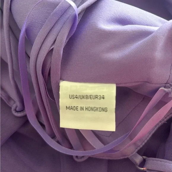 Purple RuffleProm Dress - Picture 5 of 5